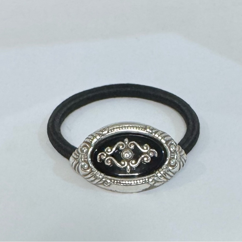 Brighton Black and Silver Hair Tie